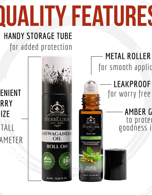 Load image into Gallery viewer, Ashwagandha Oil Roll On - for Stress Relief, Hormone Balance, Thyroid Support - 10ml
