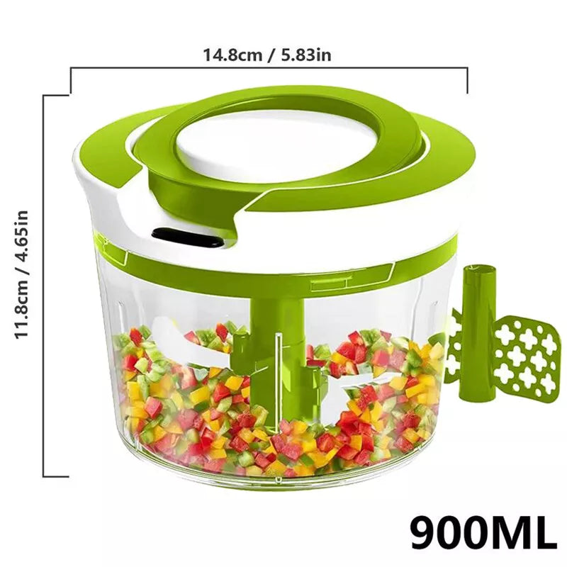 900ML High-Capacity Pull Rope Meat Grinder Ideal for Home Kitchen DIY Delicacies