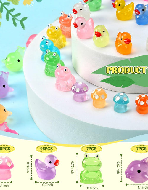 Load image into Gallery viewer, 120 Pcs Luminous Mini Resin Ducks Glow in The Dark  Garden Miniature Figure Landscape
