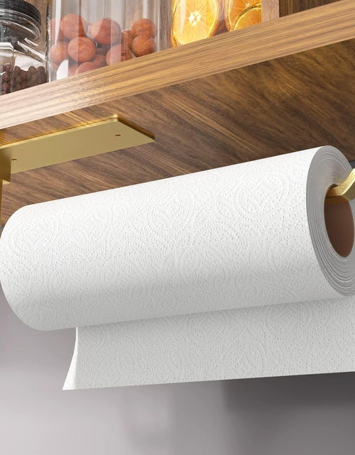 Load image into Gallery viewer, Self-Adhesive or Drilling Paper Towel Holder Rack Under Cabinet
