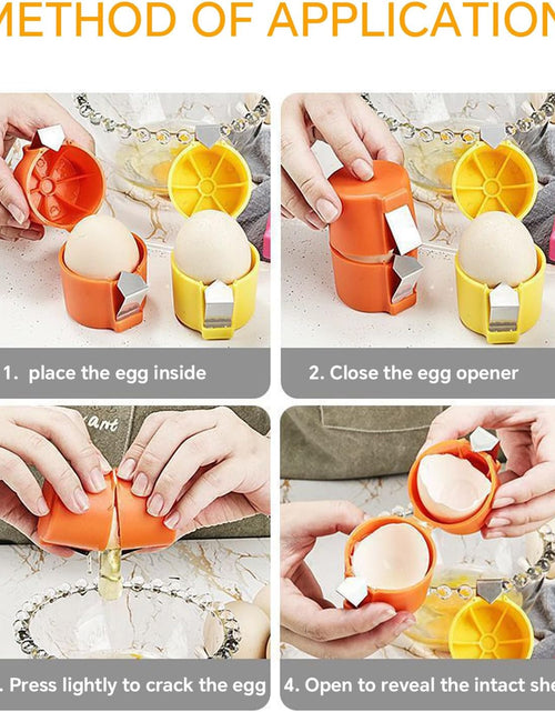 Load image into Gallery viewer, Egg Shell Opener, Egg Peeler Tool Handheld Egg Topper Cutter Tool Easy Egg Cracker Tool Egg Slicer (3 Pieces)
