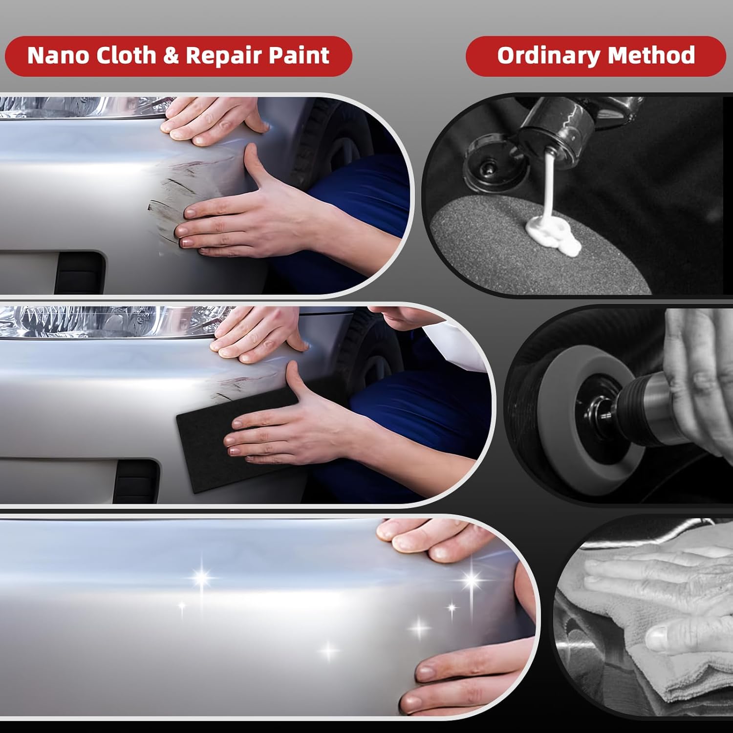 6PCS Multi-Purpose Nano Magic Cloth Easy to Repair