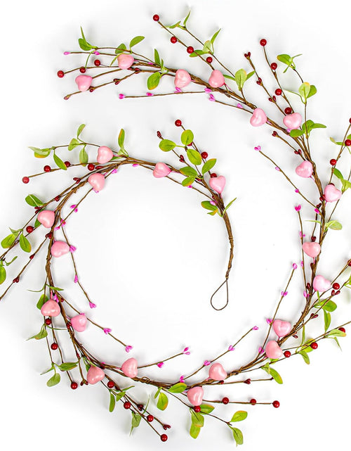 Load image into Gallery viewer, 5.5 Feet Valentines Day Garland Pink Hearts
