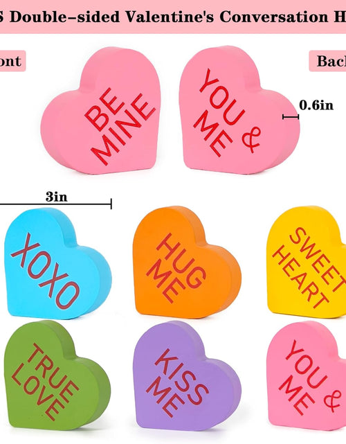 Load image into Gallery viewer, 6PCS Double-sided Wooden Valentines Day Decoration
