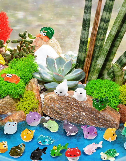 Load image into Gallery viewer, 36pcs Mini Ocean Resin Animals Tiny Sea Animals Figurines  Aquarium Ornaments Decorations
