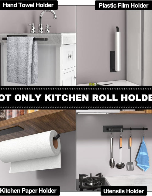 Load image into Gallery viewer, Self-Adhesive or Drilling Paper Towel Holder Rack Under Cabinet
