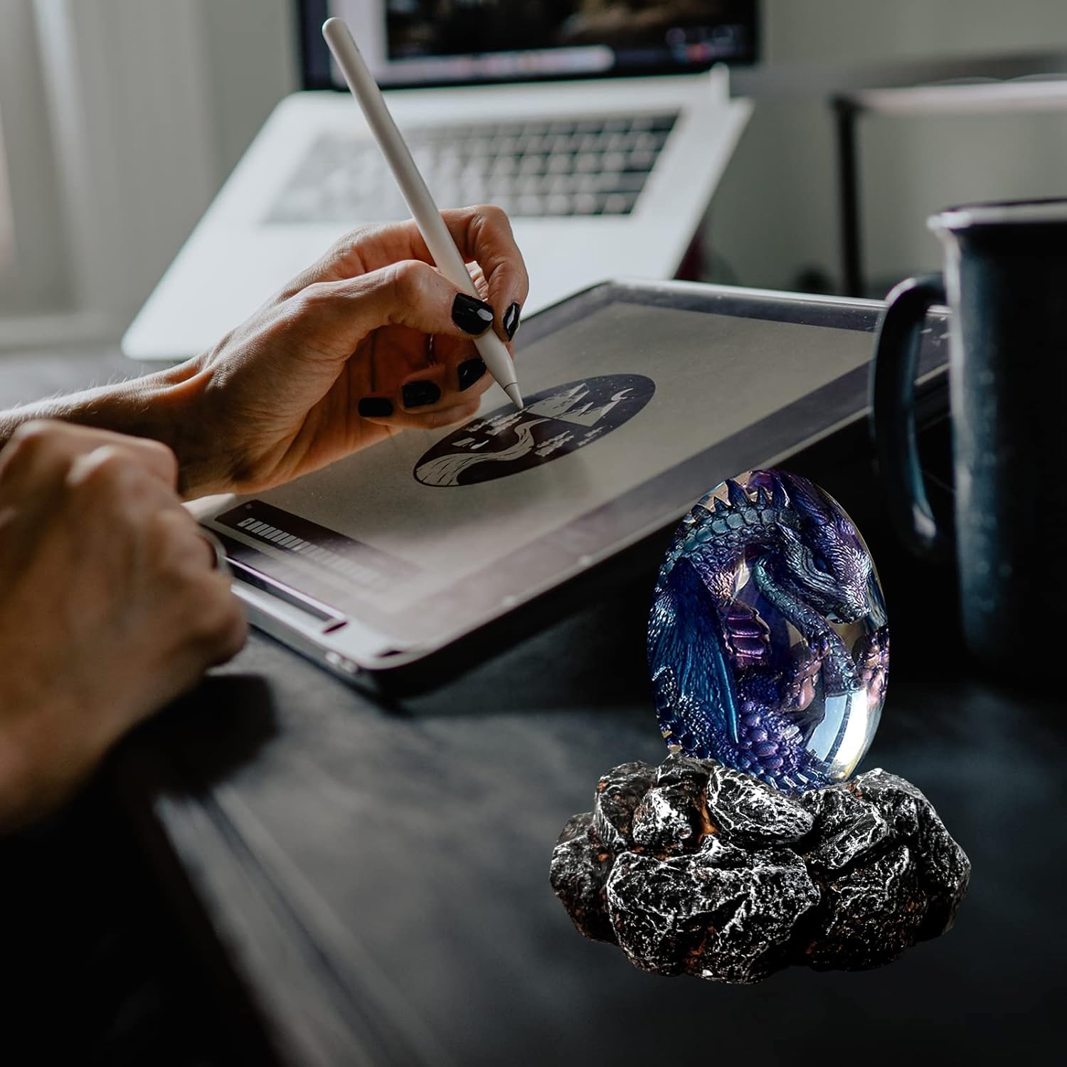 Luminous Base Dragon Eggs Lighted Base for Desktop Ornament