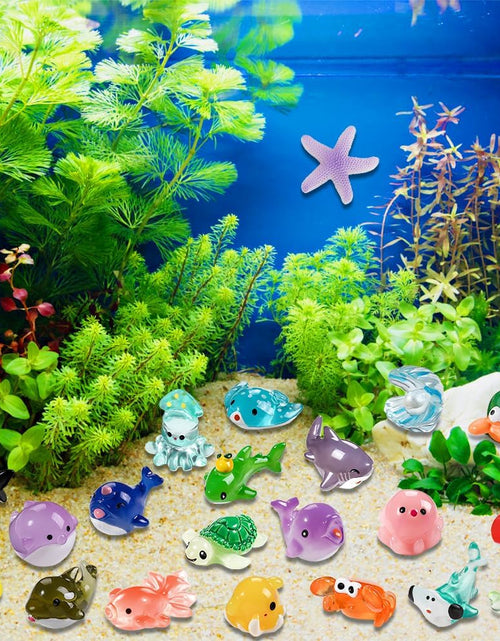 Load image into Gallery viewer, 36pcs Mini Ocean Resin Animals Tiny Sea Animals Figurines  Aquarium Ornaments Decorations
