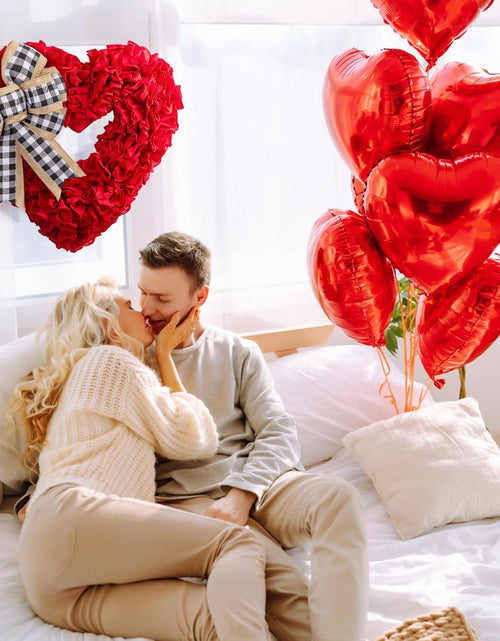 Load image into Gallery viewer, Valentines Day Decor - Wreaths for Front Door Outside 17&quot;
