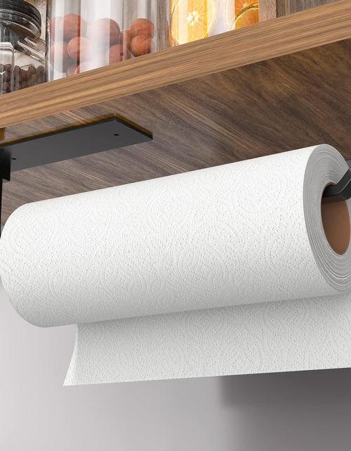 Load image into Gallery viewer, Self-Adhesive or Drilling Paper Towel Holder Rack Under Cabinet
