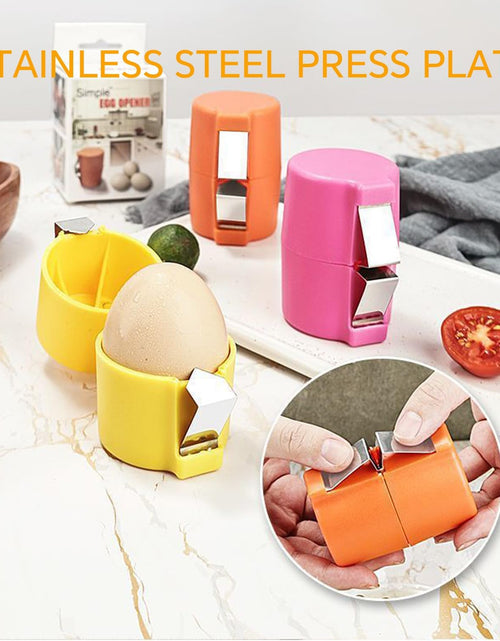 Load image into Gallery viewer, Egg Shell Opener, Egg Peeler Tool Handheld Egg Topper Cutter Tool Easy Egg Cracker Tool Egg Slicer (3 Pieces)
