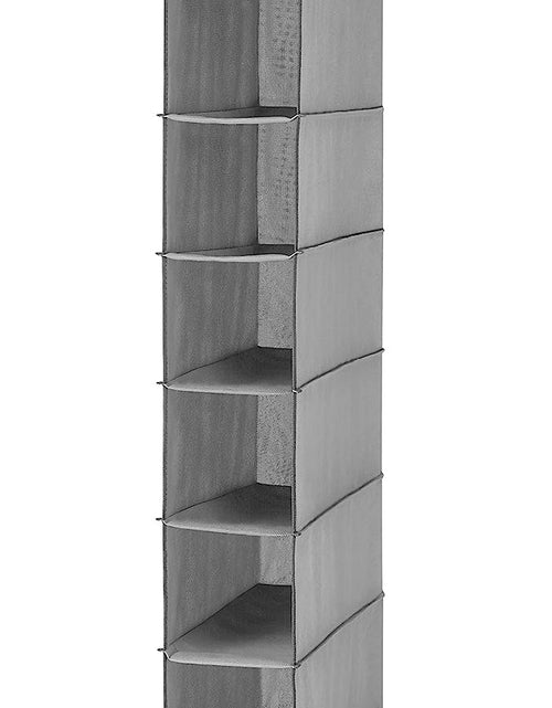 Load image into Gallery viewer, Hanging Shoe Shelves - 8 Section - Closet Organizer - Grey
