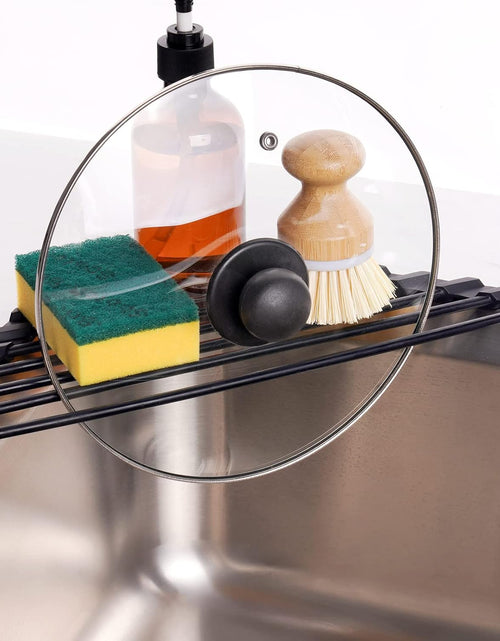 Load image into Gallery viewer, Triangle Roll-Up Dish Drying Rack with Silicone Coating Stainless Steel Frame
