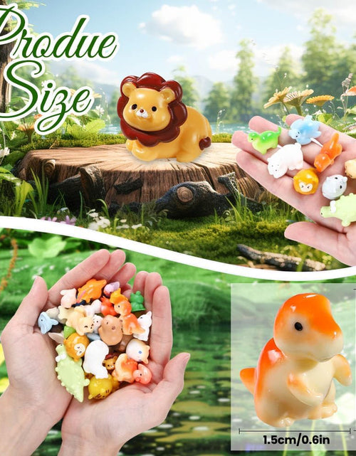 Load image into Gallery viewer, 40pcs Mini Resin Animal 40 Styles Tiny Resin Animals Miniature Garden Landscape Accessories
