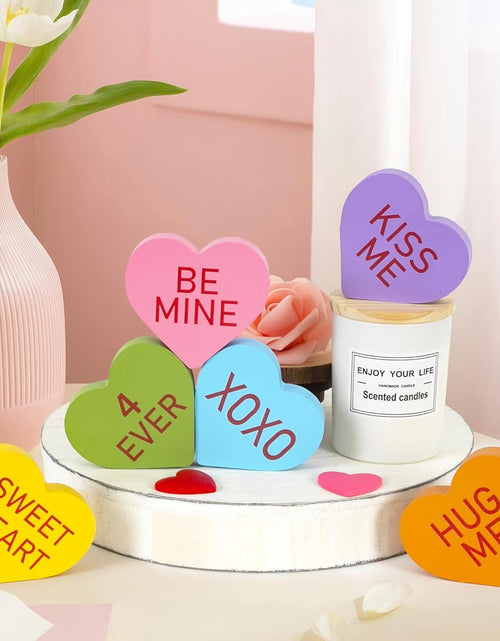 Load image into Gallery viewer, 6PCS Double-sided Wooden Valentines Day Decoration
