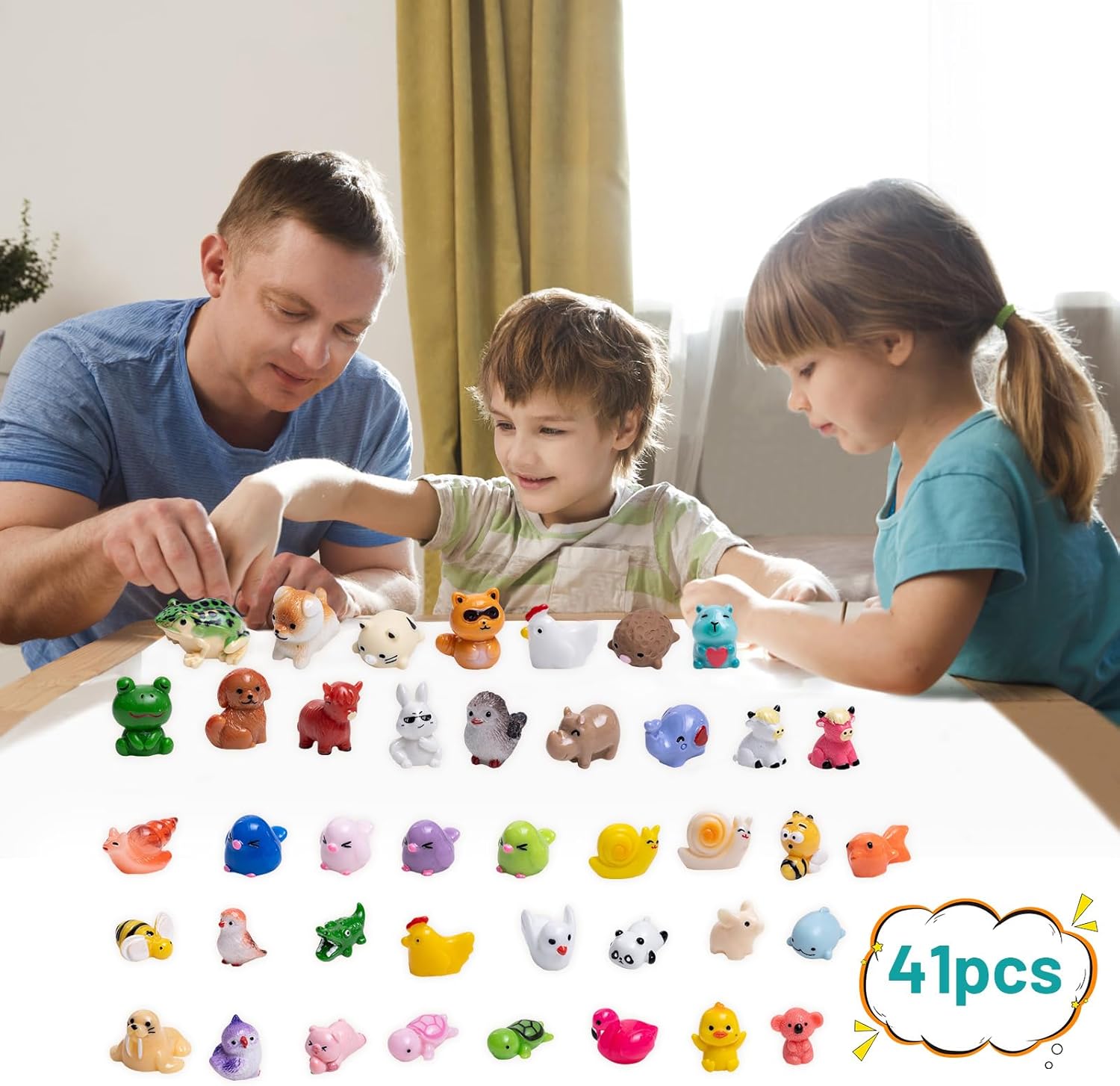 41pcs Mini Resin Animal 41 Styles Figures  Garden Landscape Accessories
