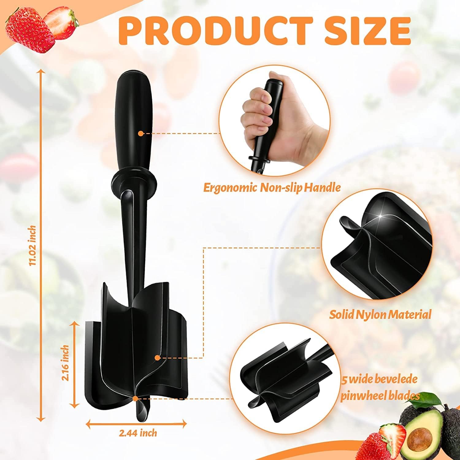 Meat Chopper, Hamburger Chopper, Potato Masher  Kitchen Tools And Gadgets, Safe For Non-Stick Cookware