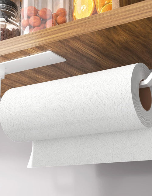 Load image into Gallery viewer, Self-Adhesive or Drilling Paper Towel Holder Rack Under Cabinet
