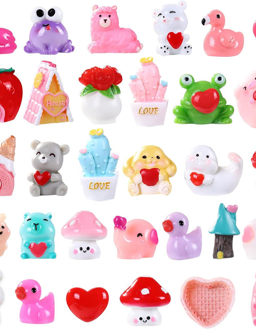 Load image into Gallery viewer, Valentines Mini Small Resin Animal Little Tiny Ducks Garden Landscape Decoration
