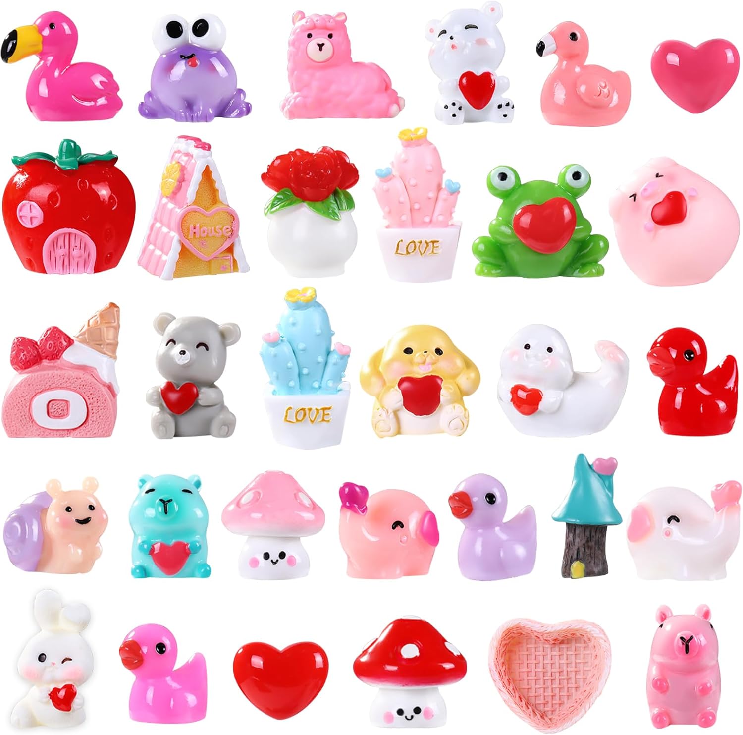 Valentines Mini Small Resin Animal Little Tiny Ducks Garden Landscape Decoration