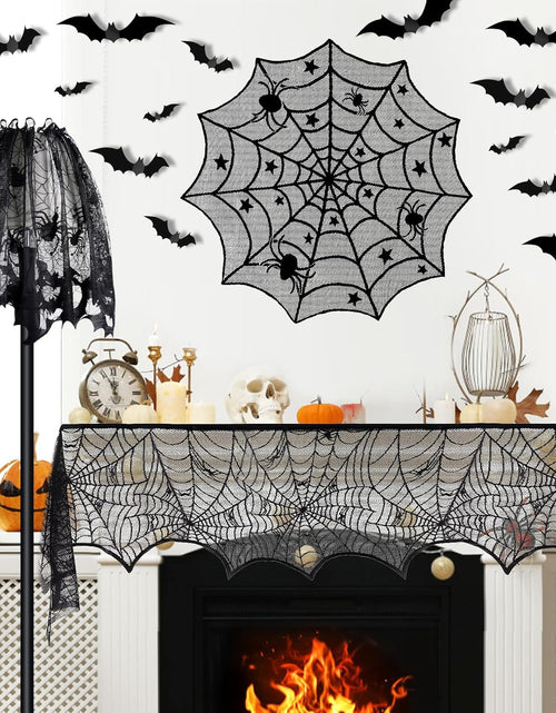Load image into Gallery viewer, 5 Pack Halloween Decorations Indoor Halloween Spider Web Tablecloth Table Runners
