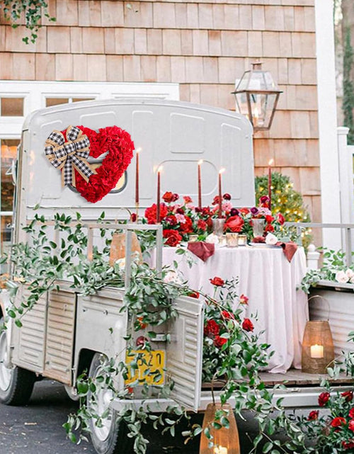 Load image into Gallery viewer, Valentines Day Decor - Wreaths for Front Door Outside 17&quot;
