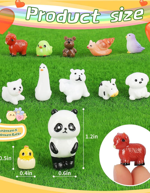 Load image into Gallery viewer, 100 Pcs Mini Resin Animals to Hide Tiny Resin Animals  Landscape Aquarium
