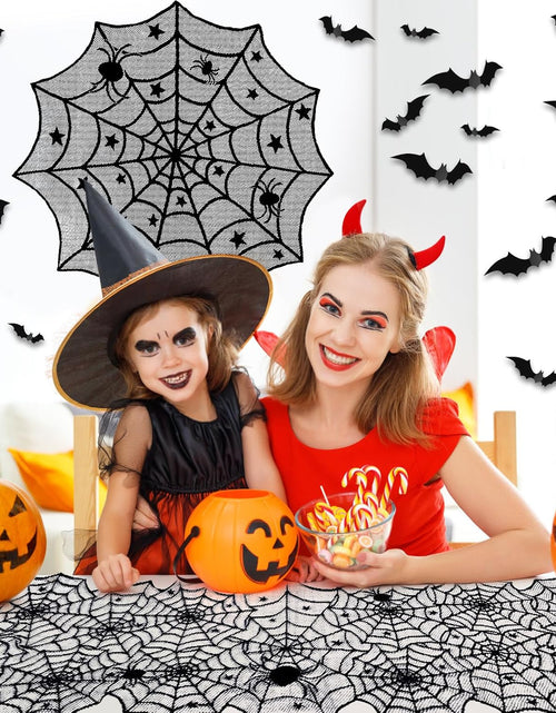 Load image into Gallery viewer, 5 Pack Halloween Decorations Indoor Halloween Spider Web Tablecloth Table Runners
