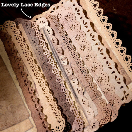 60 Sheets Lace Edged Scrapbook Stationery Paper Assorted Set