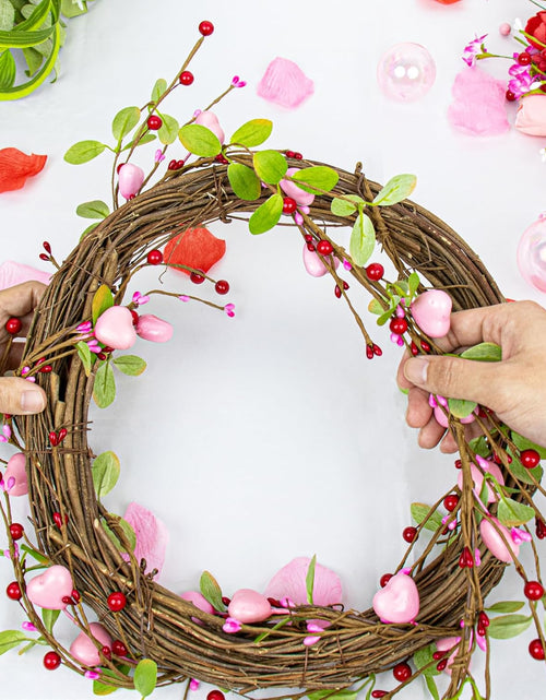 Load image into Gallery viewer, 5.5 Feet Valentines Day Garland Pink Hearts
