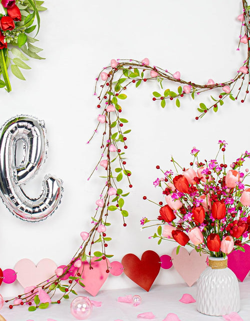 Load image into Gallery viewer, 5.5 Feet Valentines Day Garland Pink Hearts
