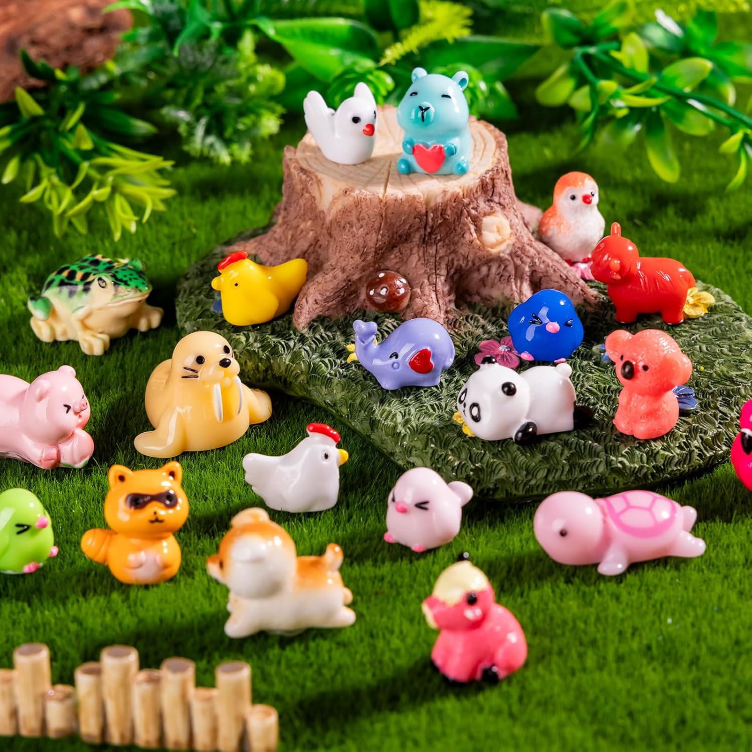 41pcs Mini Resin Animal 41 Styles Figures  Garden Landscape Accessories