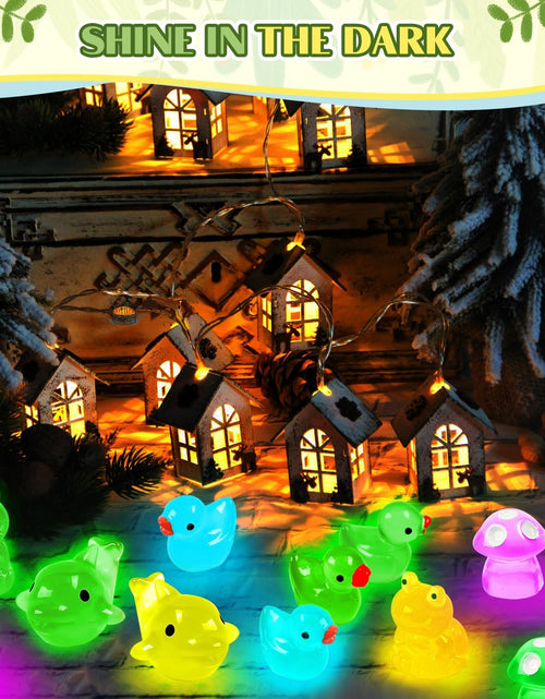 Load image into Gallery viewer, 120 Pcs Luminous Mini Resin Ducks Glow in The Dark  Garden Miniature Figure Landscape
