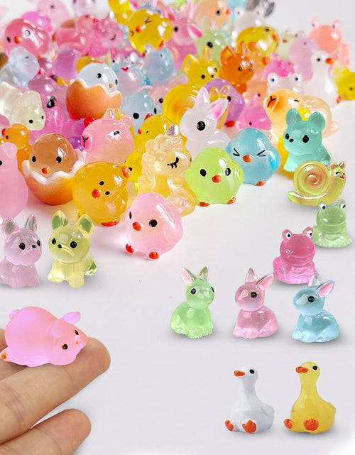 Load image into Gallery viewer, 100 Pcs Mini Resin Animals Bulk for Miniature Fairy Garden Accessories
