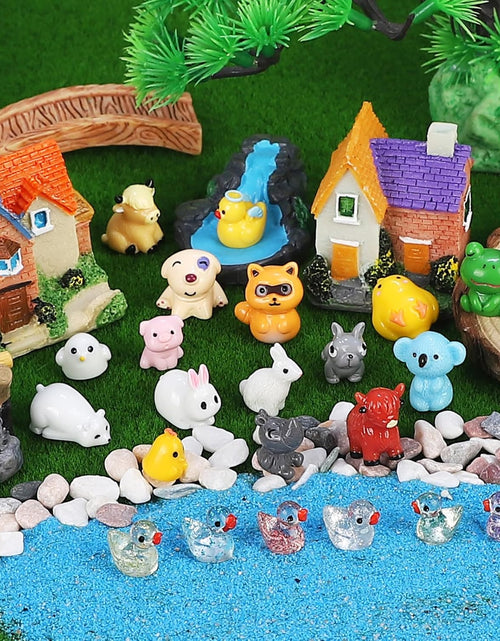 Load image into Gallery viewer, 100 Pcs Mini Resin Animals to Hide Tiny Resin Animals  Landscape Aquarium
