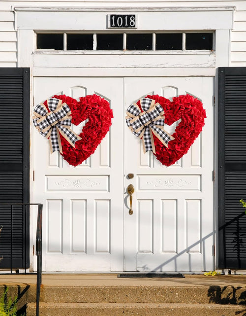 Load image into Gallery viewer, Valentines Day Decor - Wreaths for Front Door Outside 17&quot;
