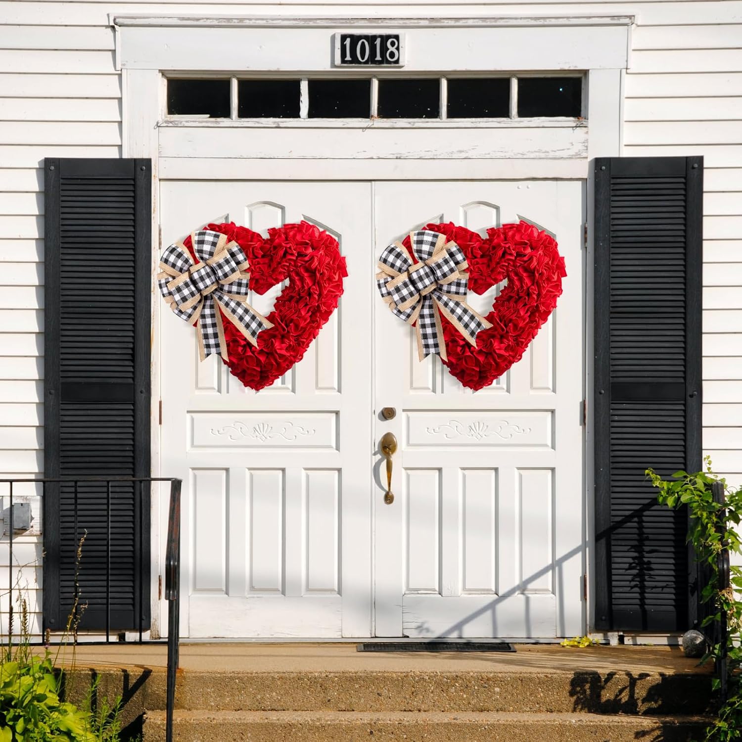 Valentines Day Decor - Wreaths for Front Door Outside 17"