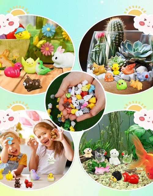 Load image into Gallery viewer, 100 Pcs Mini Resin Animals to Hide Tiny Resin Animals  Landscape Aquarium
