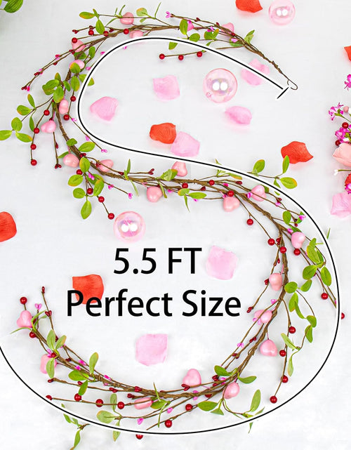 Load image into Gallery viewer, 5.5 Feet Valentines Day Garland Pink Hearts
