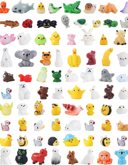 Load image into Gallery viewer, 100 Pcs Mini Resin Animals to Hide Tiny Resin Animals  Landscape Aquarium
