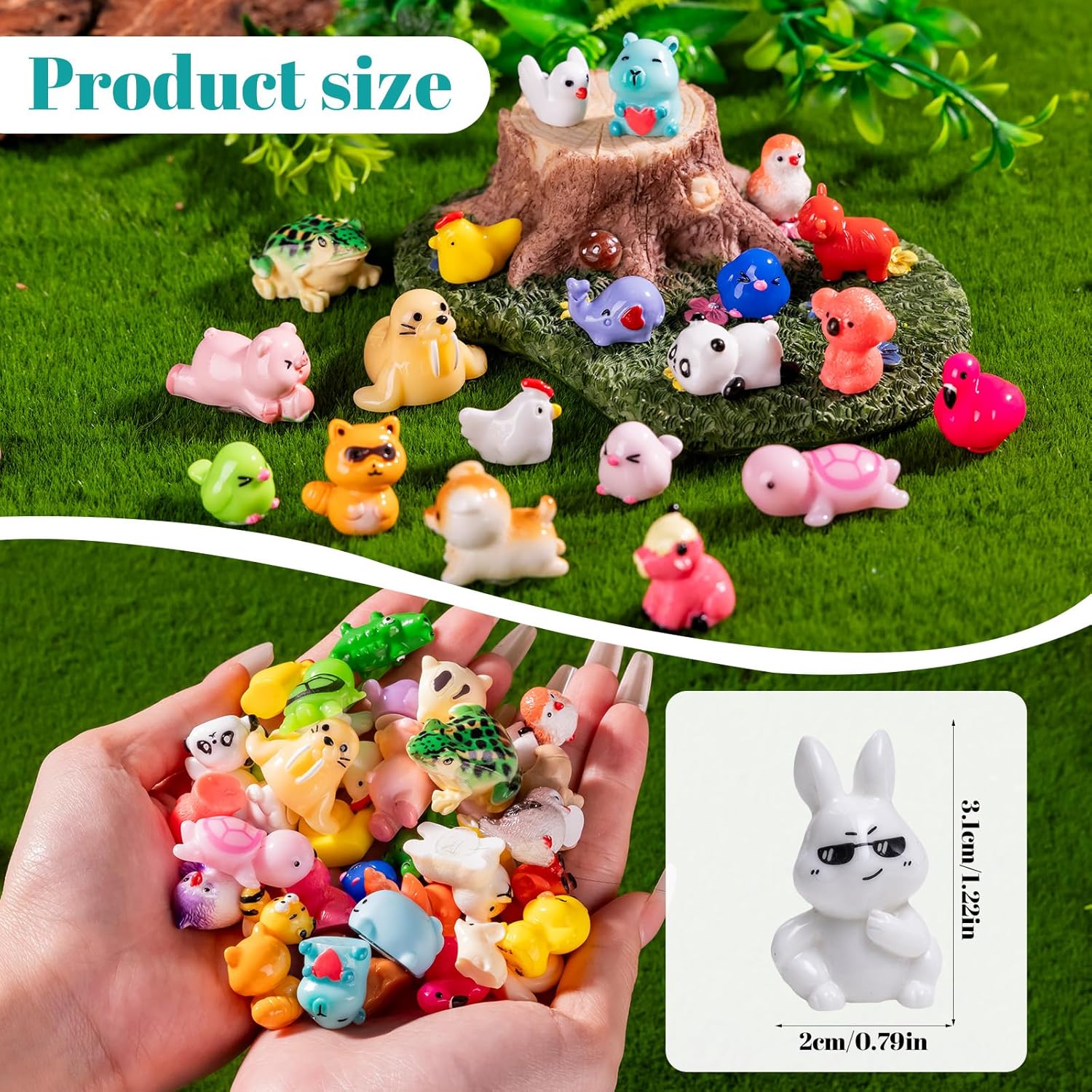 41pcs Mini Resin Animal 41 Styles Figures  Garden Landscape Accessories
