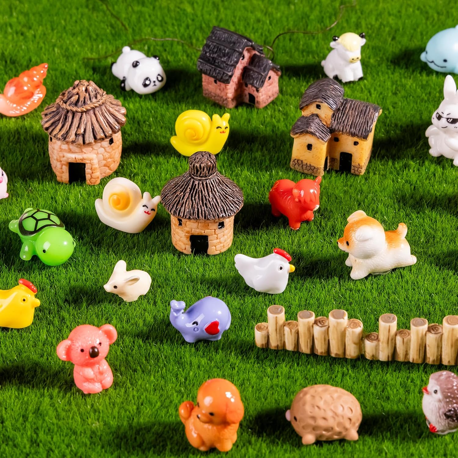 41pcs Mini Resin Animal 41 Styles Figures  Garden Landscape Accessories
