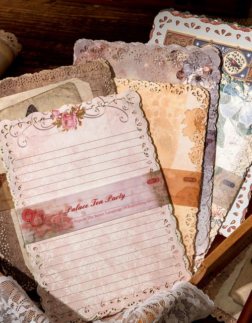 Load image into Gallery viewer, 60 Sheets Lace Edged Scrapbook Stationery Paper Assorted Set
