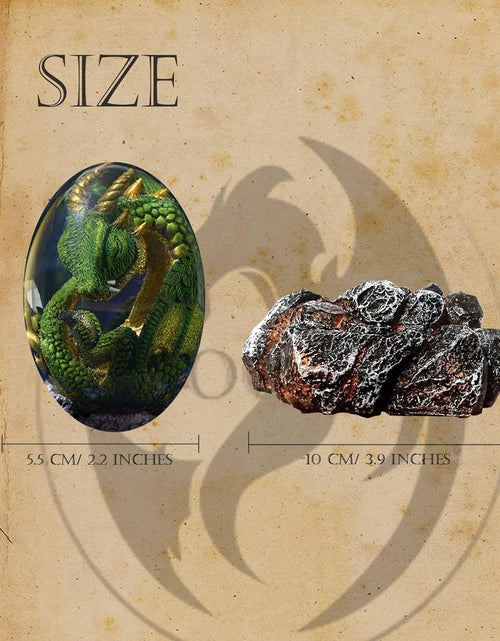 Load image into Gallery viewer, Lava Dragon Egg with Luminous Base, Handmade Sculpture Resin Ornaments, Gift (Green)

