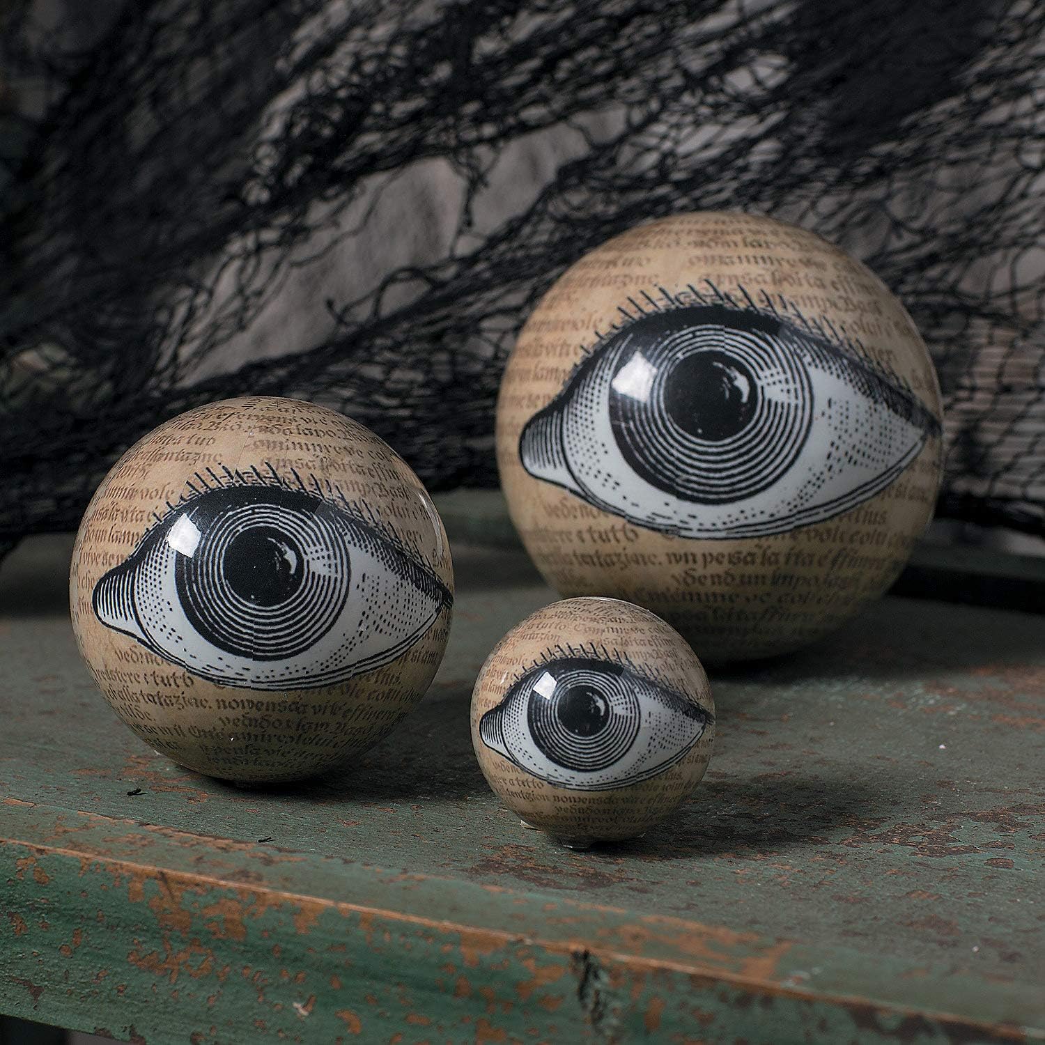 Eyeballs Orbs 9 Orbs, 3 Different Sizes, Halloween Decorations Great for Spooky Holiday Parties
