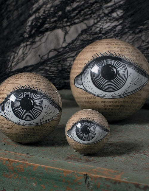 Load image into Gallery viewer, Eyeballs Orbs 9 Orbs, 3 Different Sizes, Halloween Decorations Great for Spooky Holiday Parties
