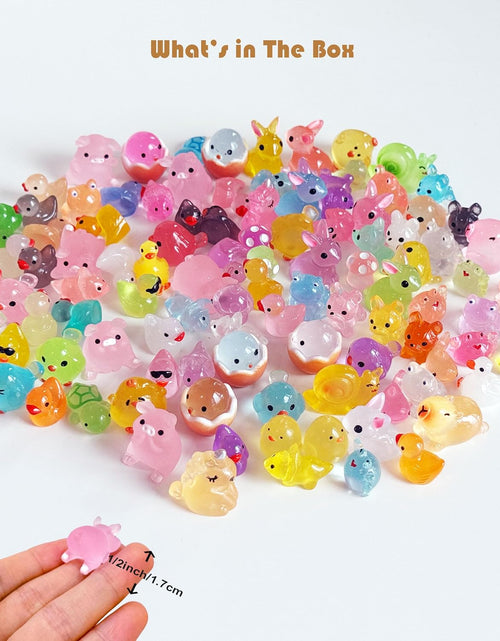 Load image into Gallery viewer, 100 Pcs Mini Resin Animals Bulk for Miniature Fairy Garden Accessories
