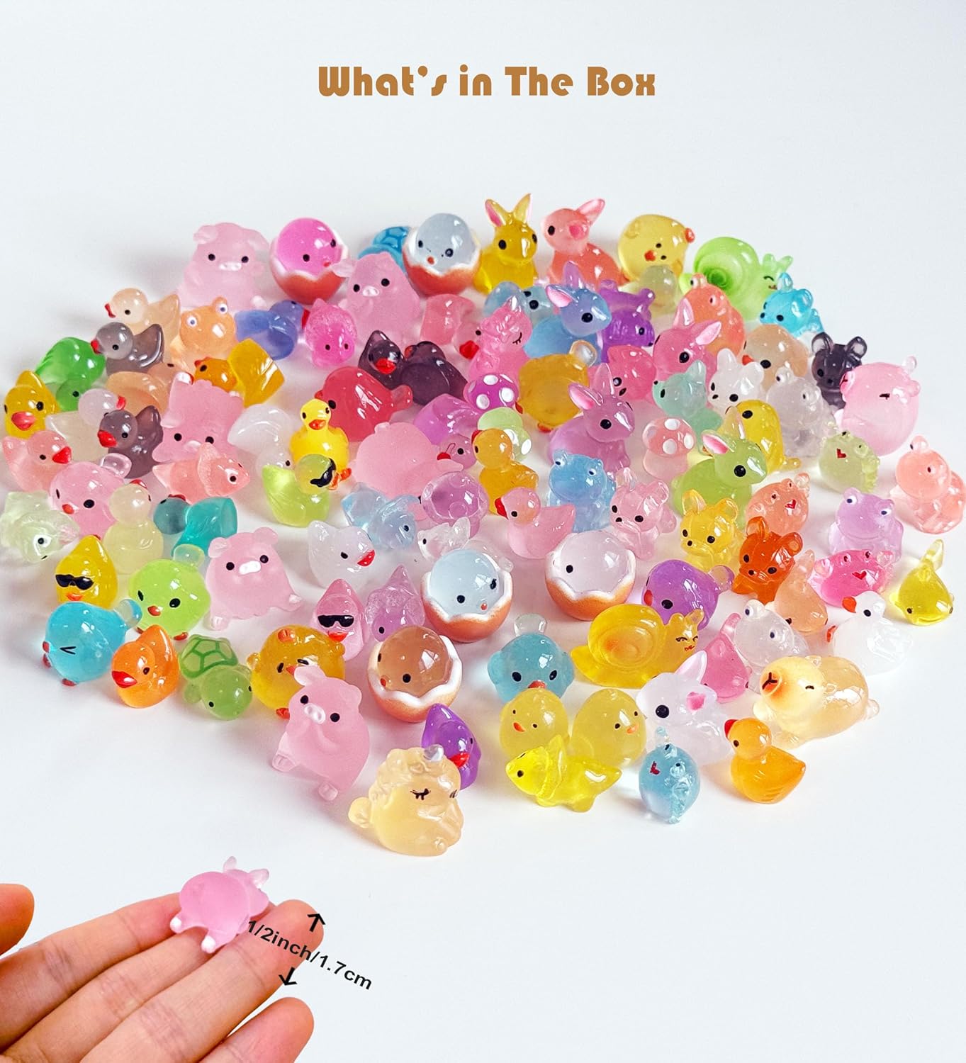 100 Pcs Mini Resin Animals Bulk for Miniature Fairy Garden Accessories