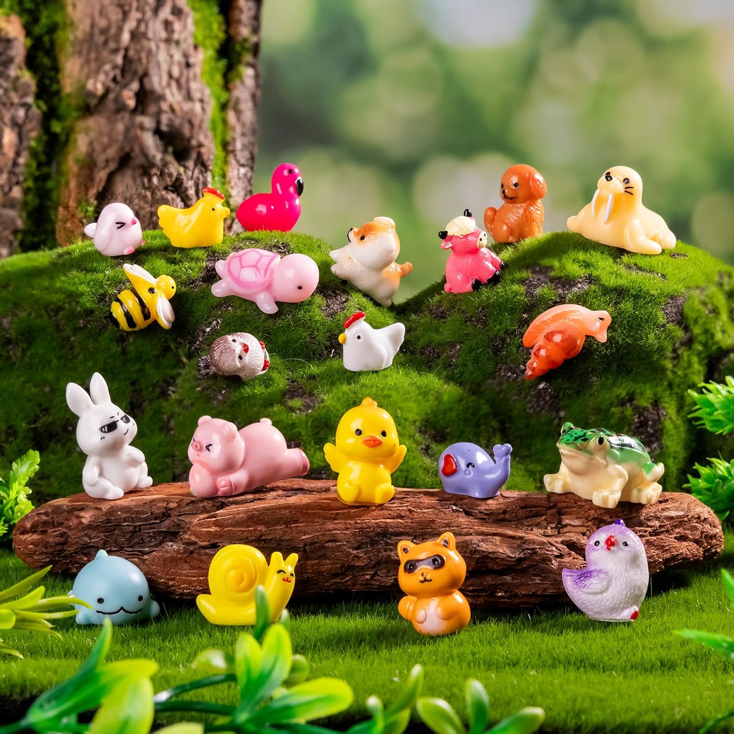 41pcs Mini Resin Animal 41 Styles Figures  Garden Landscape Accessories