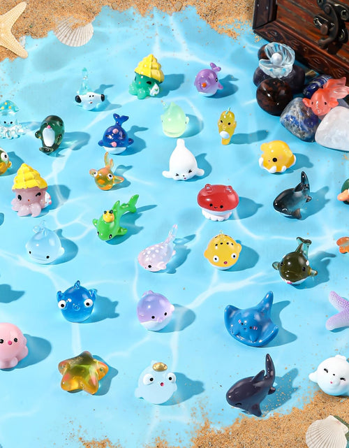 Load image into Gallery viewer, 36pcs Mini Ocean Resin Animals Tiny Sea Animals Figurines  Aquarium Ornaments Decorations
